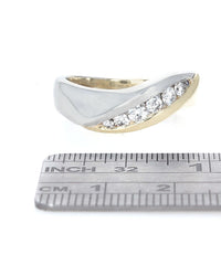Diamond Band in Yellow Gold and Platinum