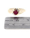 Ruby and Diamond Fluted Ring
