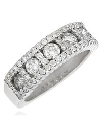 Diamond Box Band Ring in Gold