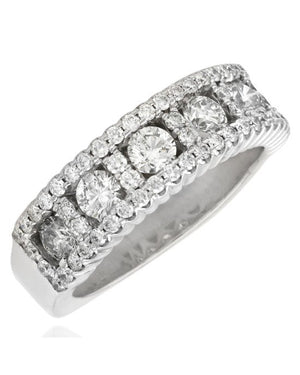 Diamond Box Band Ring in Gold