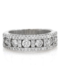 Diamond Box Band Ring in Gold