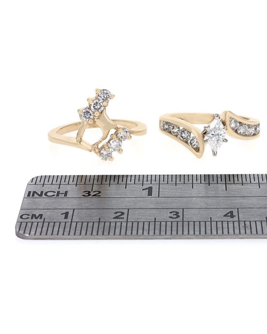 Diamond Wedding Set in Yellow Gold