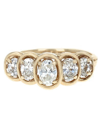 5 Stone Graduated Oval Diamond Ring