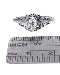 Vintage European Diamond Solitaire Ring