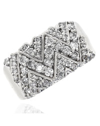Diamond Zig Zag Tapered Band