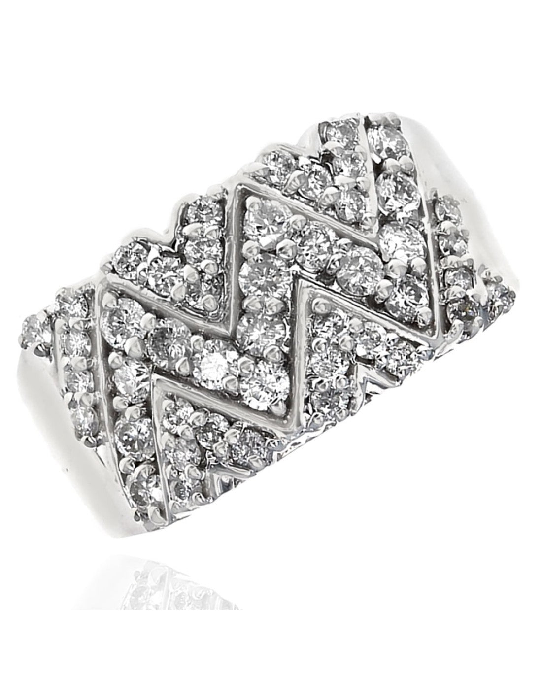 Diamond Zig Zag Tapered Band