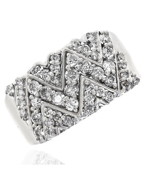 Diamond Zig Zag Tapered Band