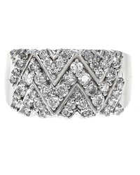 Diamond Zig Zag Tapered Band