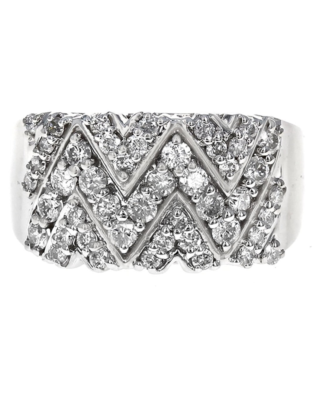 Diamond Zig Zag Tapered Band