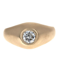 Diamond Solitaire Ring in Yellow Gold