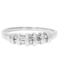 Alternating Round and Baguette Ring