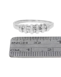 Alternating Round and Baguette Ring