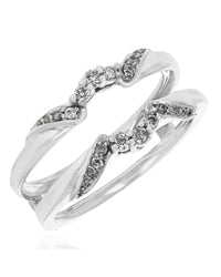 Diamond Ring Guard in White Gold