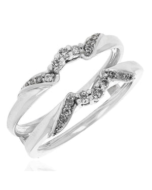 Diamond Ring Guard in White Gold