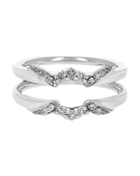Diamond Ring Guard in White Gold