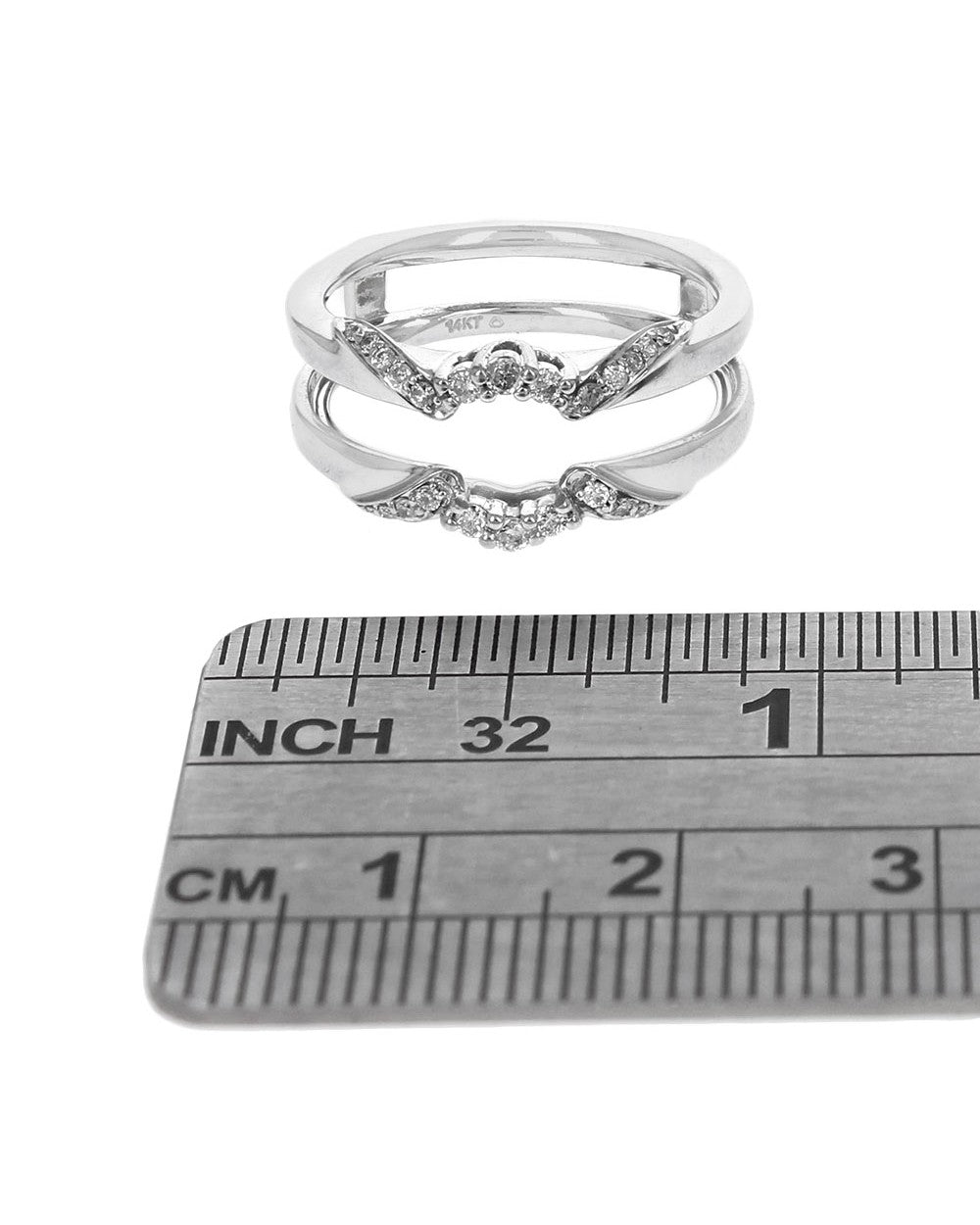 Diamond Ring Guard in White Gold