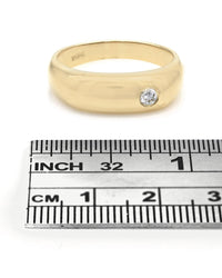 Gentlemen's Diamond Solitaire Ring in Yellow Gold