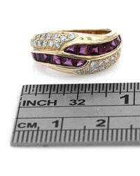 Pink Sapphire and Diamond Bypass Ring