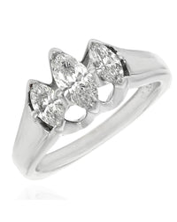 3 Stone Marquise Diamond Ring