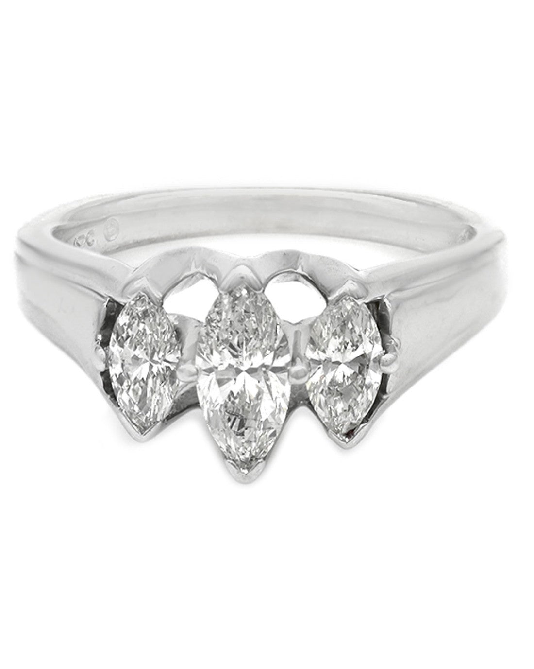 3 Stone Marquise Diamond Ring