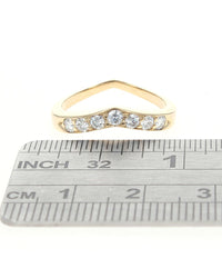 Diamond Chevron Ring in Yellow Gold