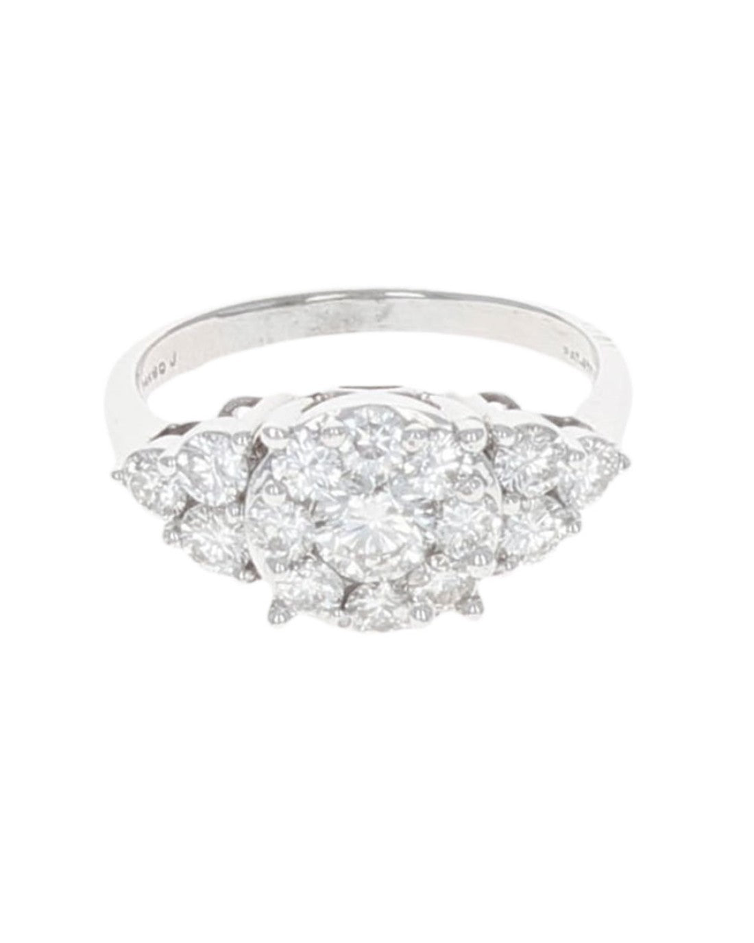 Round Diamond Halo Ring in White Gold