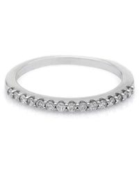 Round Diamond Band in White Gold