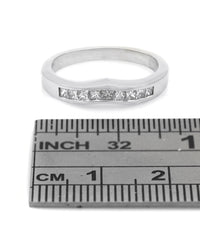 Diamond Chevron Ring in White Gold