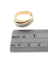 2 Row Diamond Crossover Band