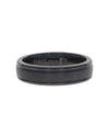 Gentlemen's Fluted Edge Comfort Fit Band in Black Titanium