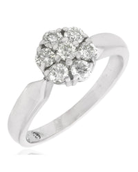 Diamond Cluster Flower Ring