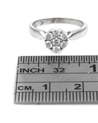 Diamond Cluster Flower Ring