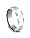Gentlemen's Beveled Edge Comfort Fit Band in Tungsten