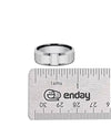 Gentlemen's Beveled Edge Comfort Fit Band in Tungsten