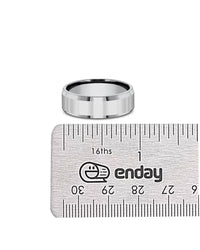 Gentlemen's Beveled Edge Comfort Fit Band in Tungsten