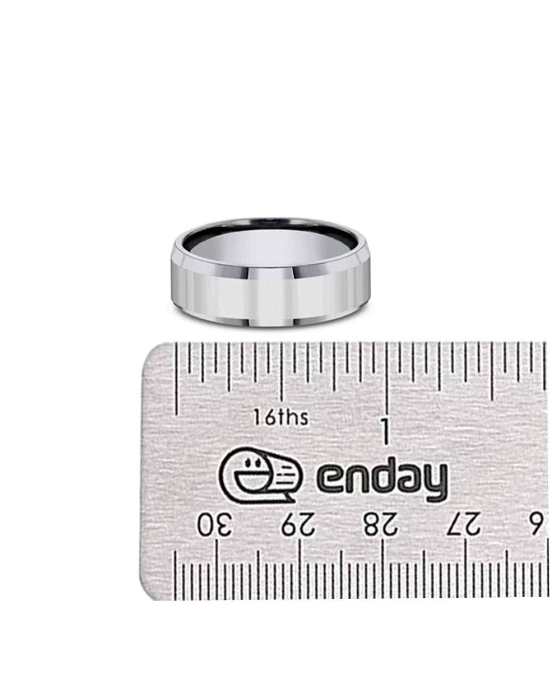 Gentlemen's Beveled Edge Comfort Fit Band in Tungsten