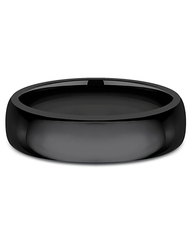 Gentlemen's Comfort Fit Band in Black Titanium