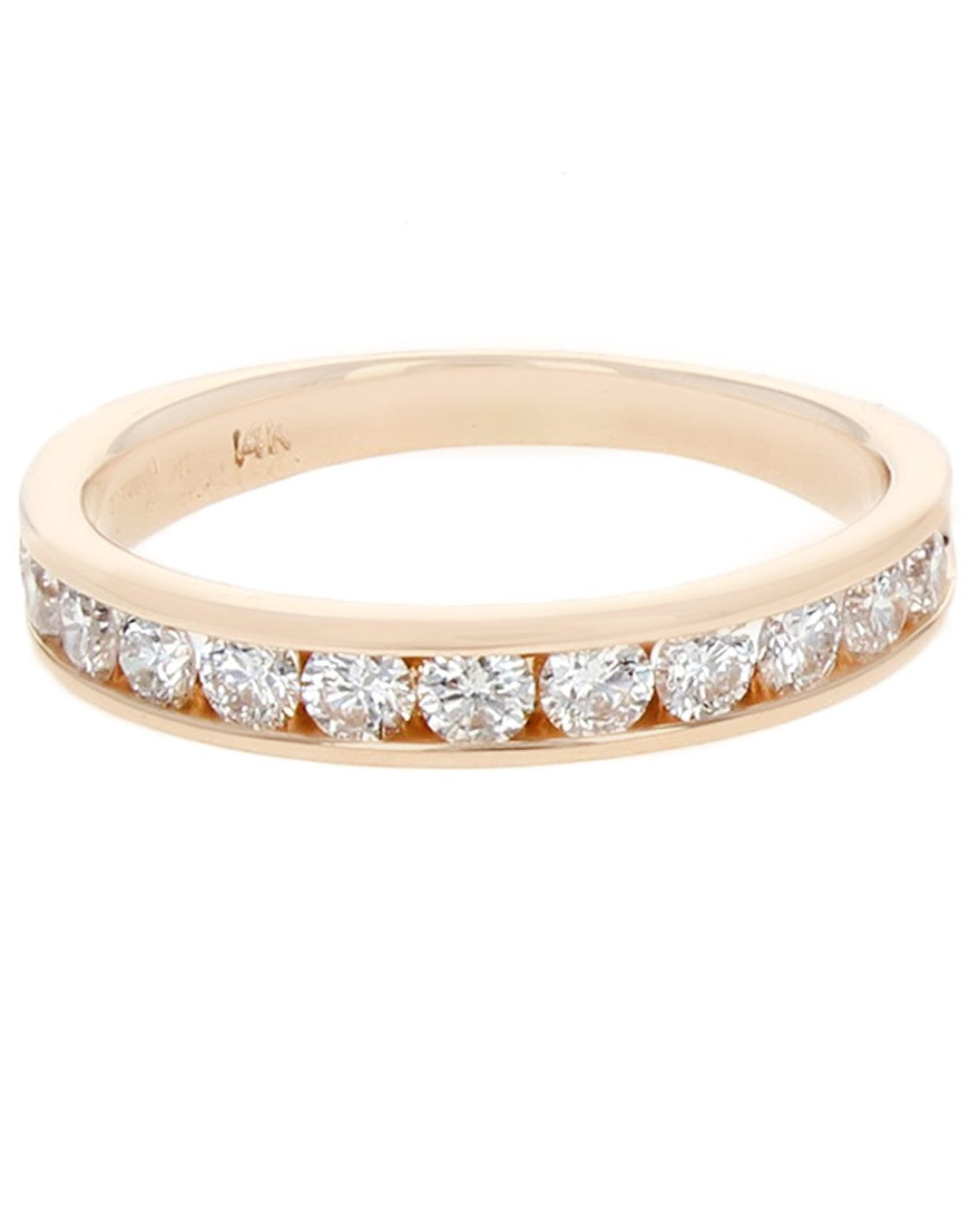 Channel Set Round Diamond Band