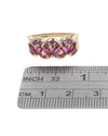 Marquise and Round Ruby Scalloped Ring