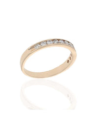 Round Diamond Band in Yellow Gold