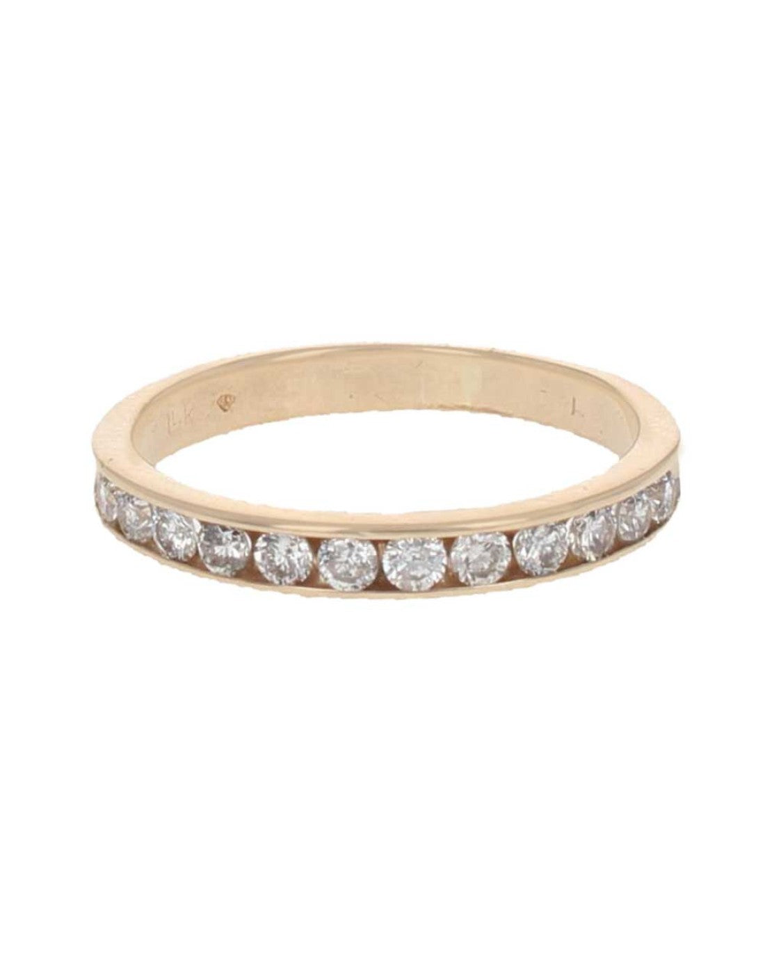 Round Diamond Band in Yellow Gold