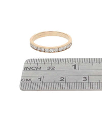 Round Diamond Band in Yellow Gold
