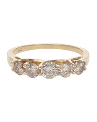 5 Stone Diamond Ring in Yellow Gold