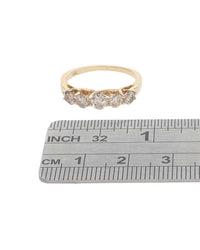 5 Stone Diamond Ring in Yellow Gold