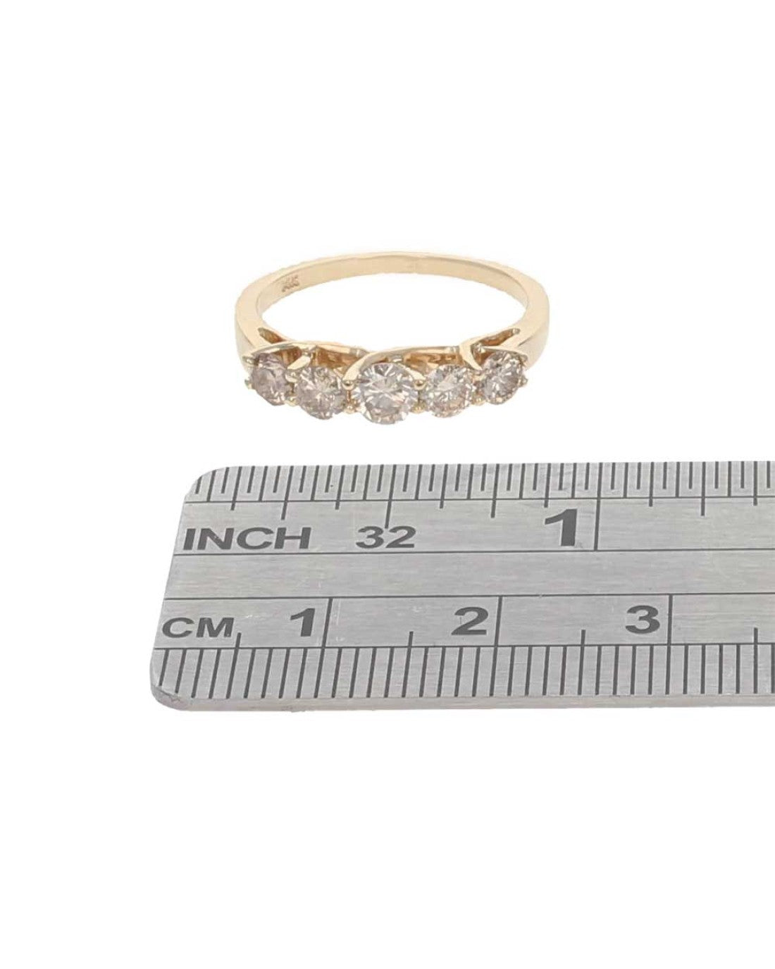 5 Stone Diamond Ring in Yellow Gold
