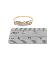 5 Stone Diamond Ring in Yellow Gold