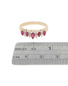 Alternating Ruby and Diamond Ring in Yellow Gold