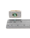 Green Tourmaline and Diamond Pave Ring
