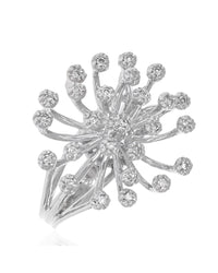 Diamond Cluster Spray Ring in White Gold