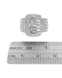 Effie 5 Row Diamond Buckle Ring